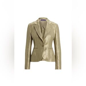 Ralph Lauren Purple Label NWT Women's Aaiden Foiled Linen Blazer. Size 2.
$2,490